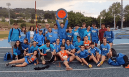 Atletes del Club Atletisme Parets competint a la Lliga de Clubs